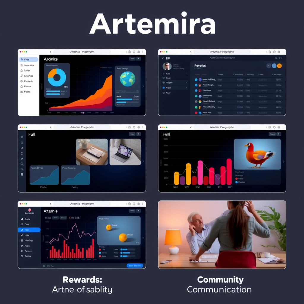 Обзор возможностей платформы ArtemiraKz - скриншоты интерфейса, инструменты аналитики, система вознаграждений и коммуникации с сообществом