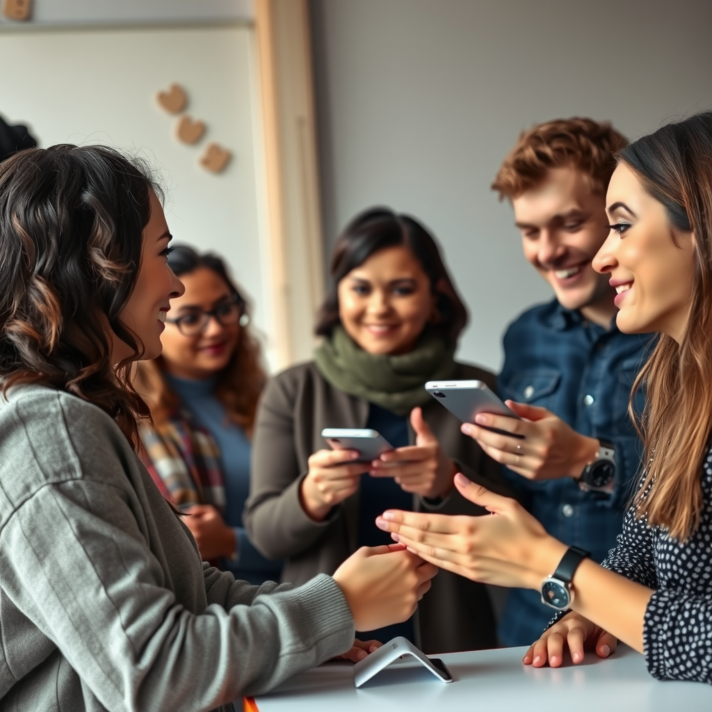 Engaged community members interacting with project creators through various communication channels, showing active feedback and long-term relationship building
