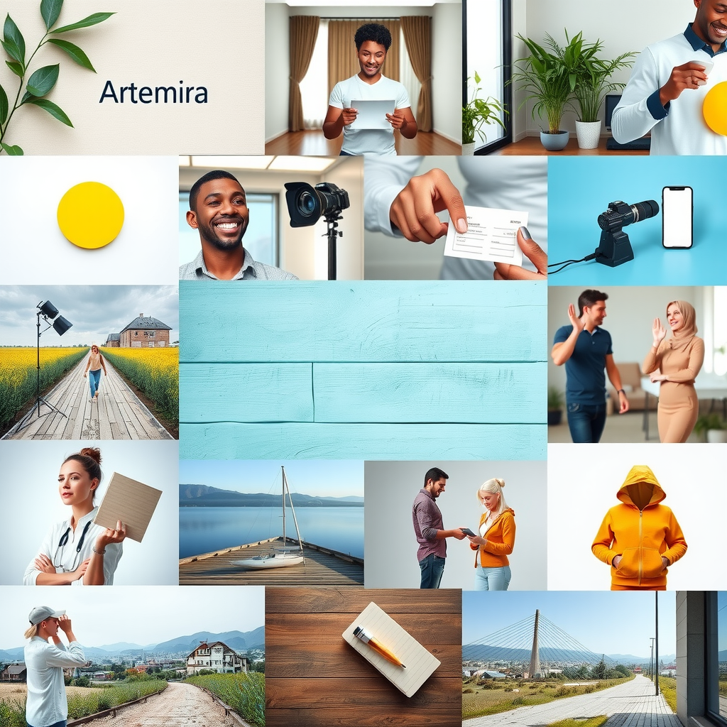 Коллаж успешных проектов на ArtemiraKz - разнообразные творческие, социальные и инновационные инициативы, поддержанные сообществом